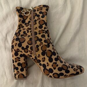 Disney aldo cheetah print booties